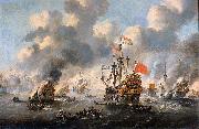 Esaias Van de Velde The burning of the English fleet off Chatham
